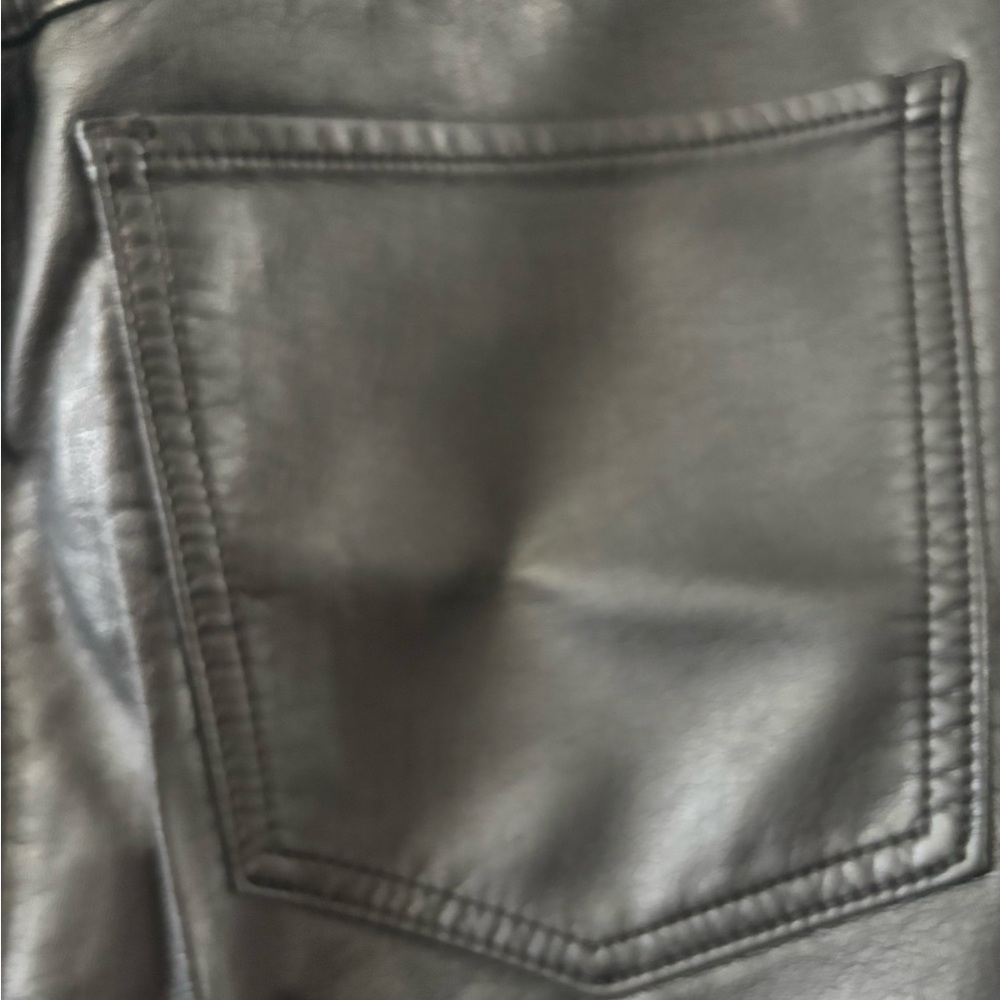 Free People Black Faux Leather High-Rise Pants - Picture 5 of 5